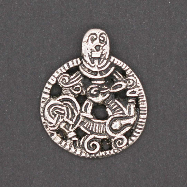 Wikinger Tiermotiv Amulett versilbert 1179s