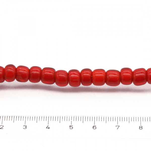 Glasperlen Überfangperlen rot 8mm 3779