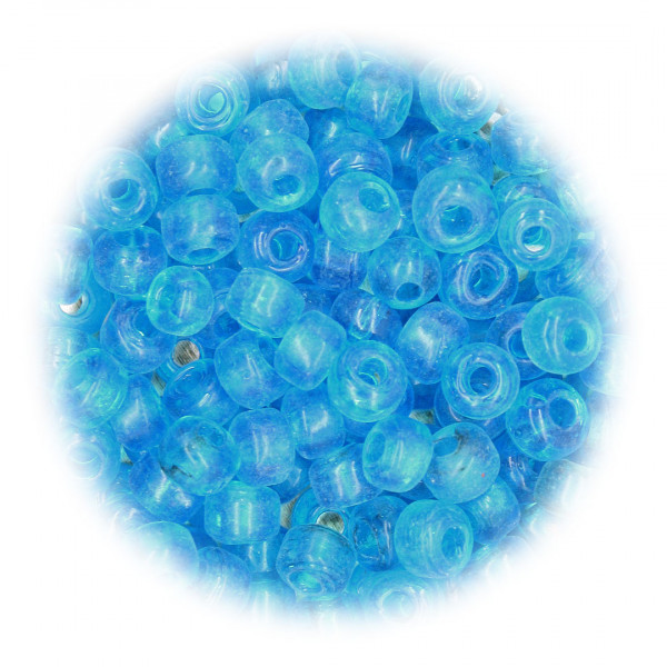 Blau transparente Wickelglasperlen Crow Beads 9mm 0357